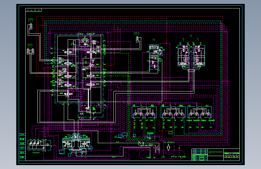 22吨挖掘机液压系统原理图