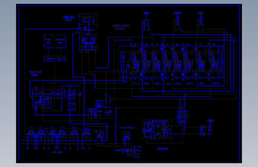 8吨轮挖液压原理图