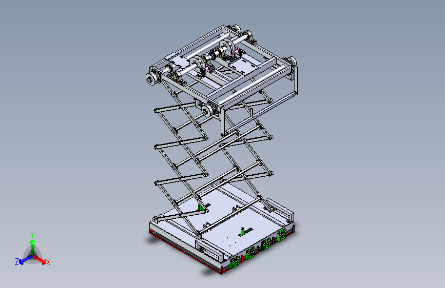 动力电池模组剪叉式升降转运台