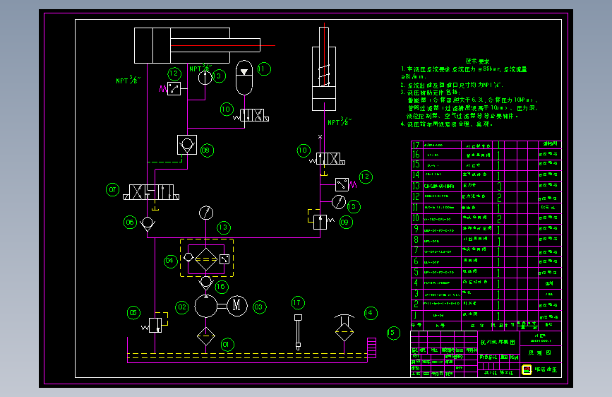 液压站－原理图 MGKF1000-1