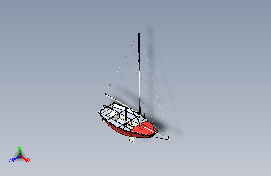 B3002444-帆船长度 3.4米