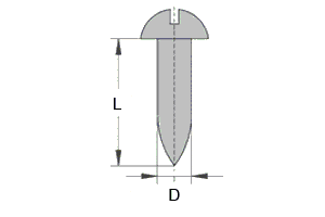 GB99-86 开槽半圆头木牙螺钉
