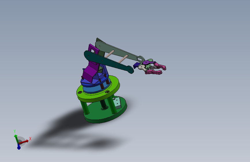 带夹爪的机械臂 sw21