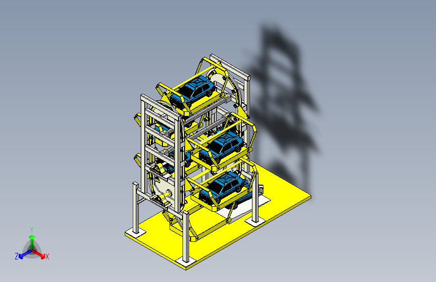 立式旋转循环停车库