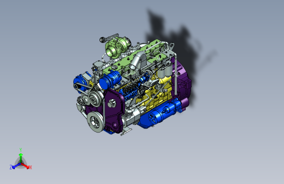 六缸柴油发动机