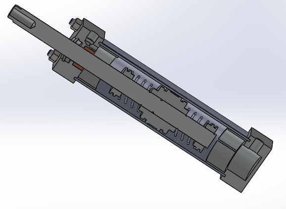 50x20x120mm带弹簧缓冲的拉杆式气缸 sw21