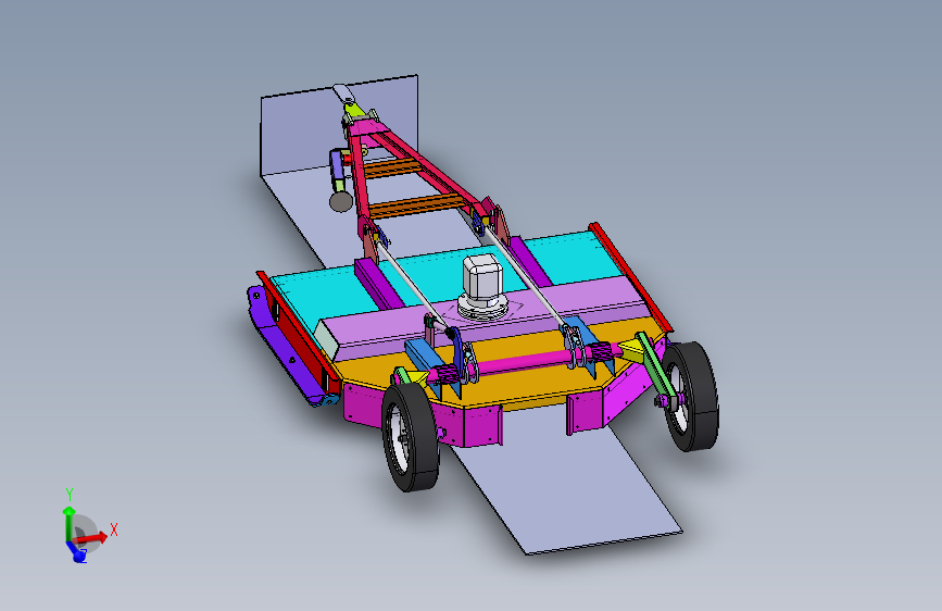 牵引式割灌机 STEP格式