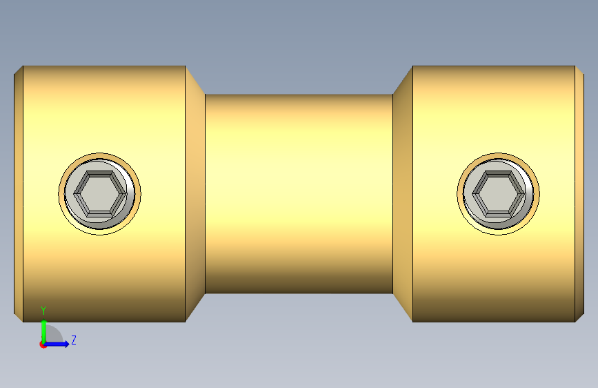 3mm - 3mm 联轴器 左侧视图