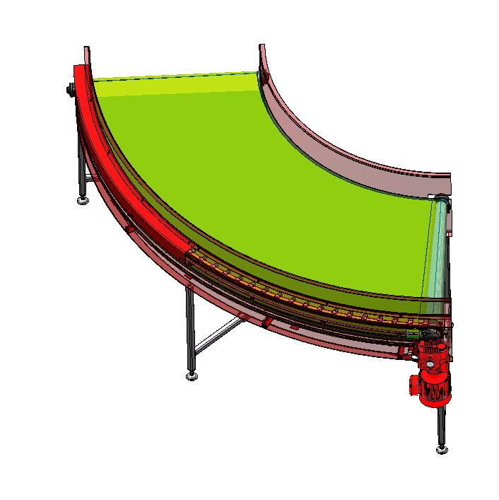 A4 90度转弯皮带输送机