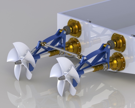 快艇螺旋桨推力总成