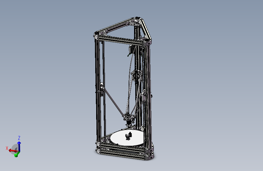 3D打印机、kossel800 3D打印机全套完整模型图