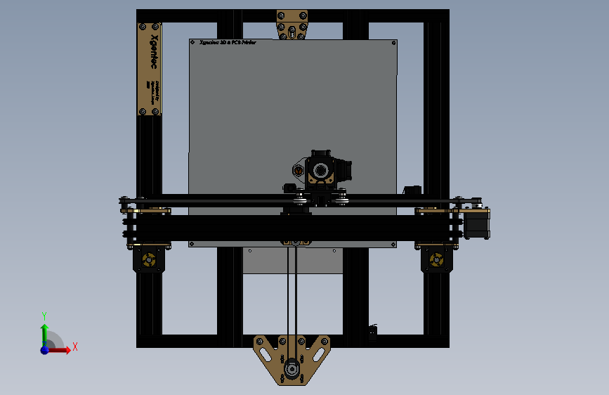 3D打印机、Xgentec 2020 3D打印机 正面视图