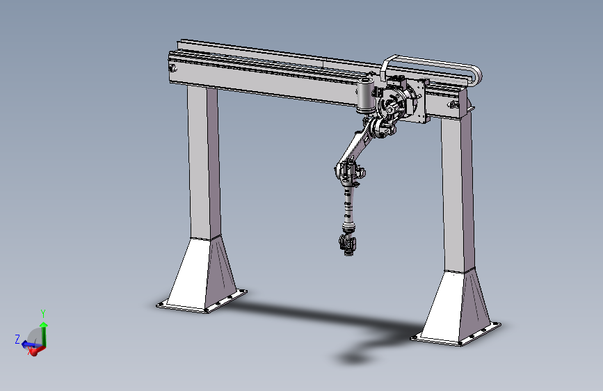 地轨机械臂、负载1500KG侧挂天轨