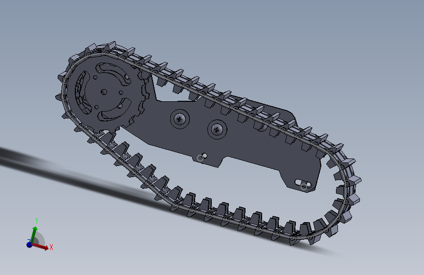 履带底盘、履带车、履带(22)