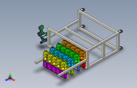 A2003547-带五金工具盒推车 1100x440x1710