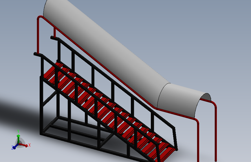 A2003594-带雨棚的室外楼梯