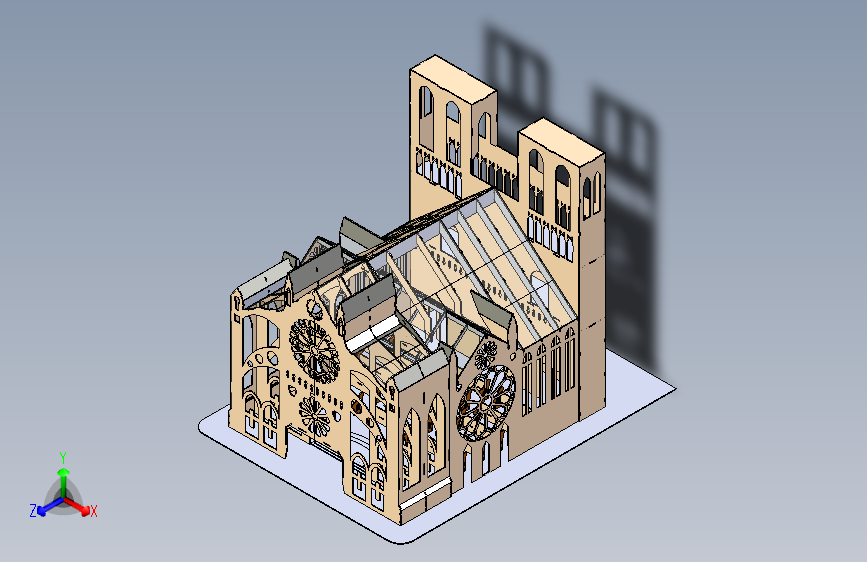 B2003425-巴黎圣母院金属拼图