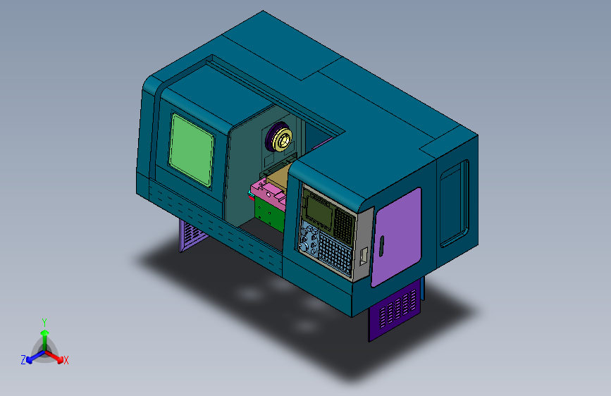 半闭环式床身数控车床
