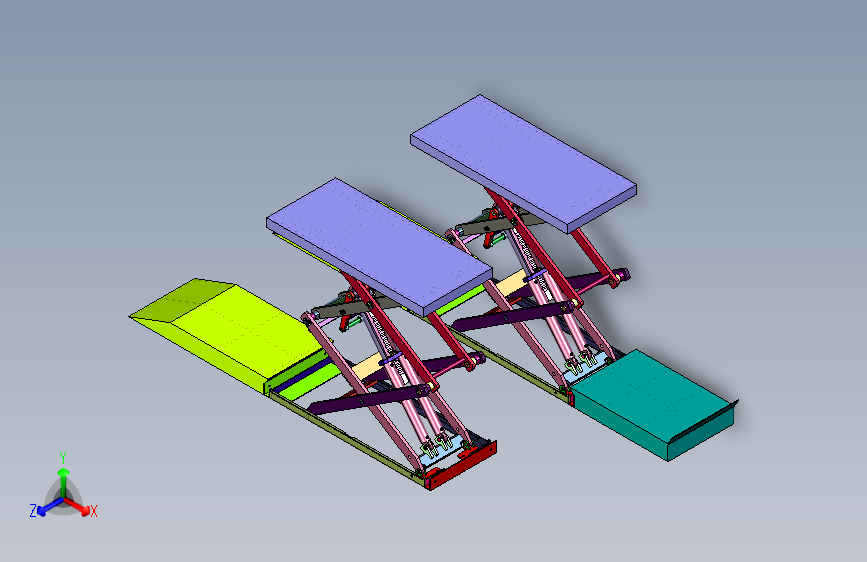 超薄子母式剪式升降机