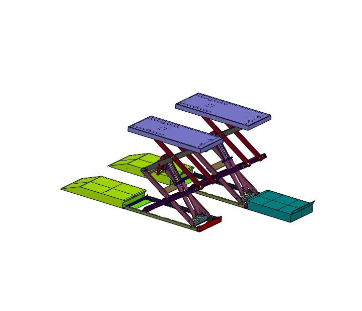 超薄子母式剪式升降机