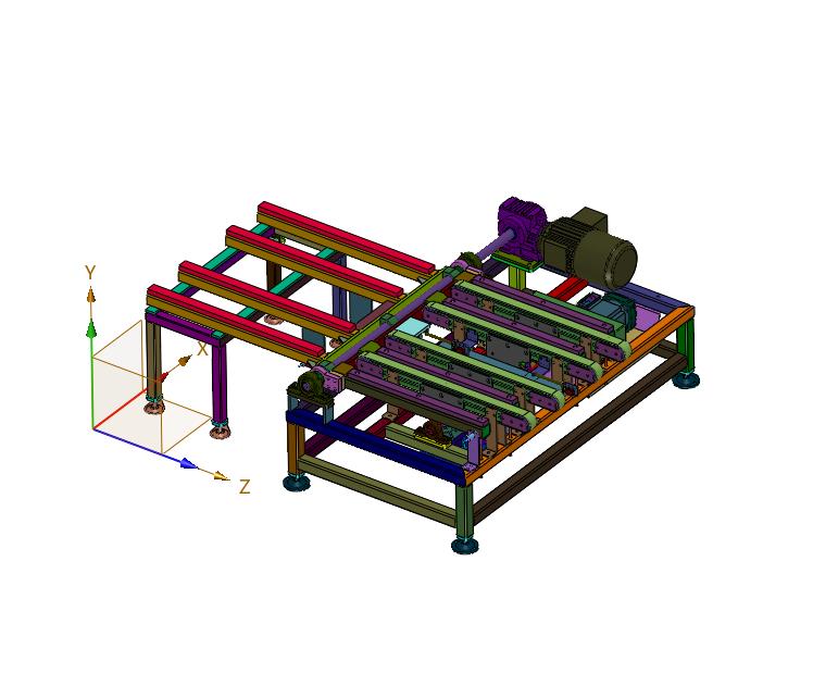 电冰箱装配生产线上的竖箱机构