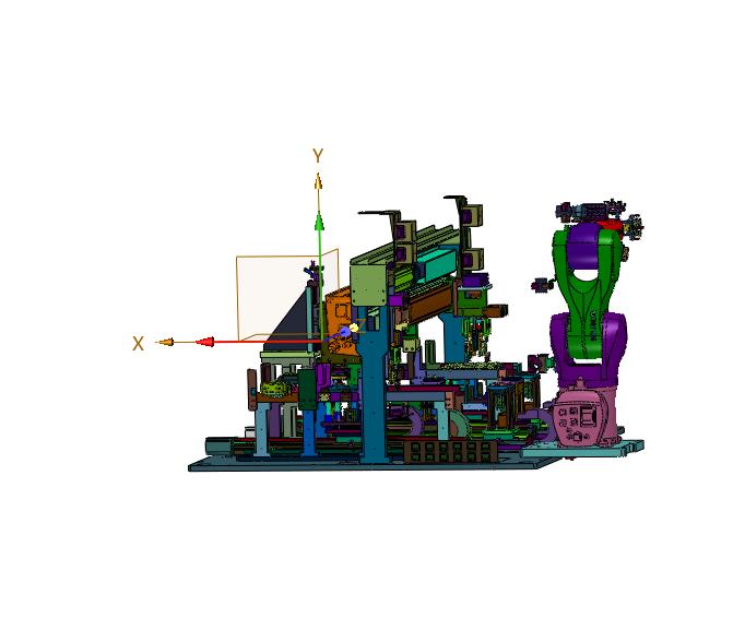 埋入式注塑件的裁切摆盘设备