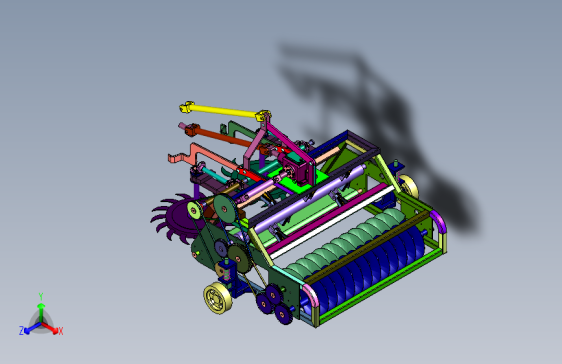 农用拖拉机带杂草灭茬机