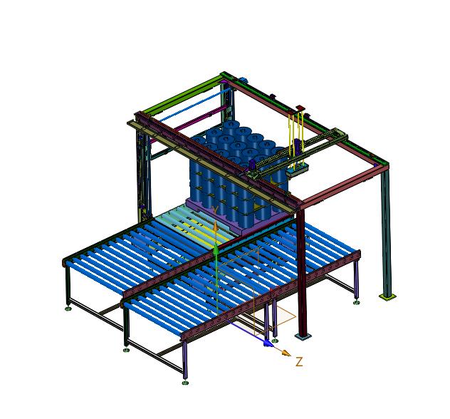 纱锭自动拆垛输送装置