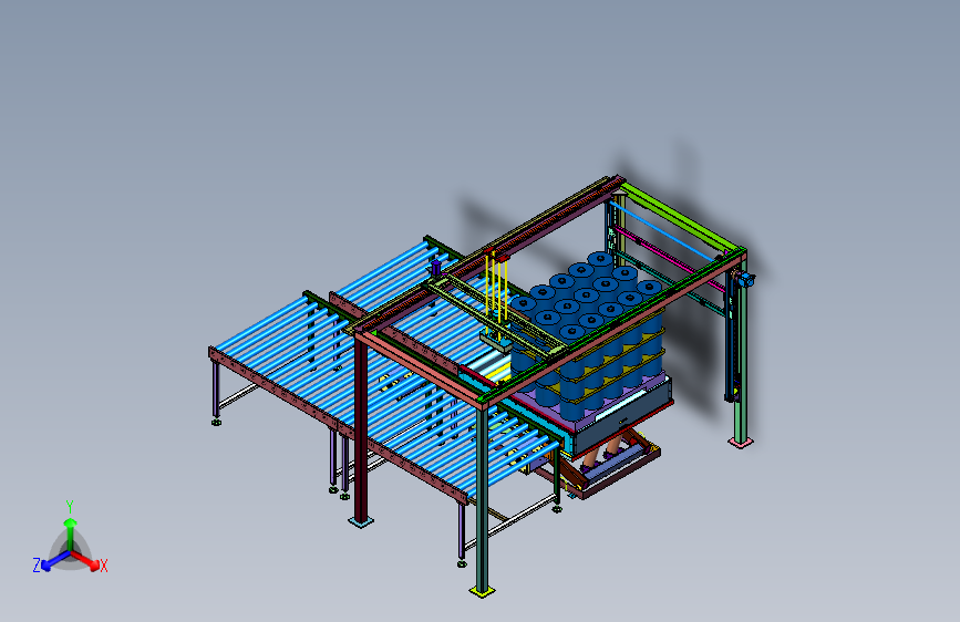 纱锭自动拆垛输送装置