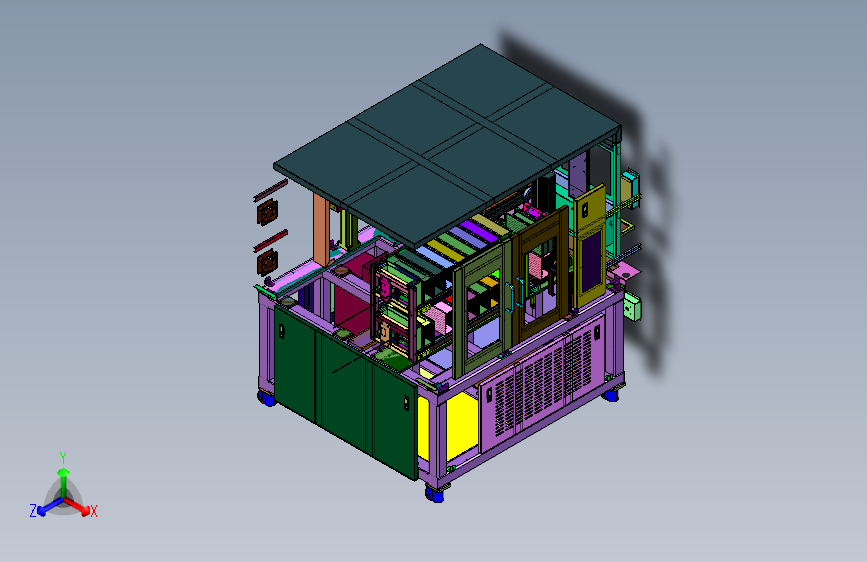 芯片成品检测系统及其Tray盘上下料机构