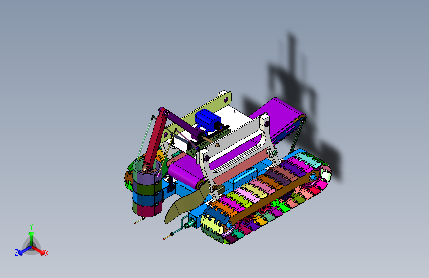 循环履带式植树机器人