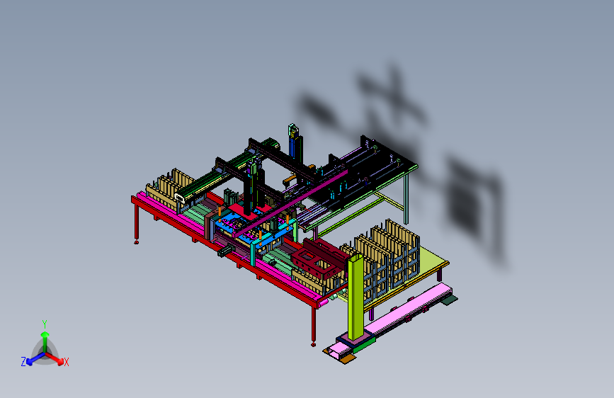 纸箱包装的内衬成型入箱装置