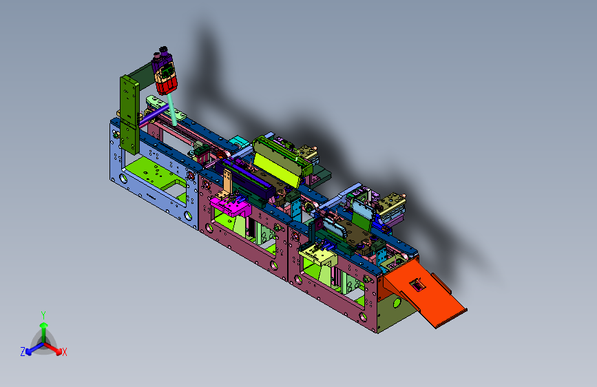 自动贴麦拉打标分段装置