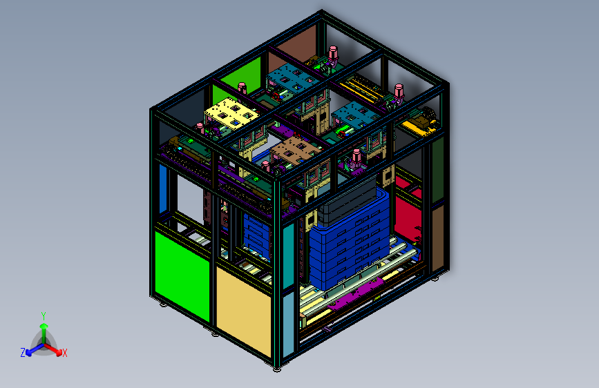 实料盘的物流循环系统