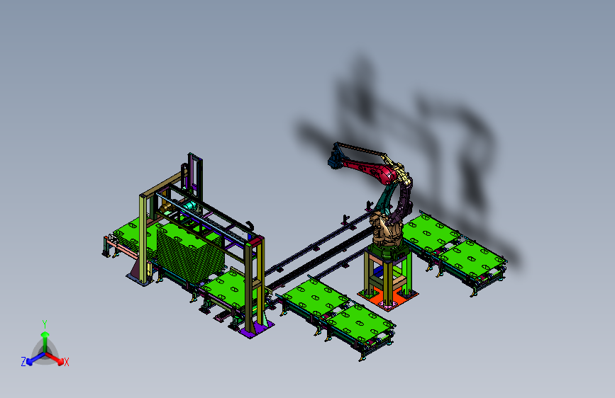 塑胶地台板机器人码垛系统