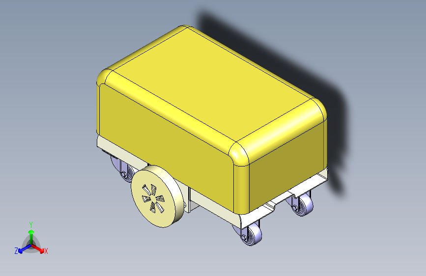 AGV探测小车三维设计