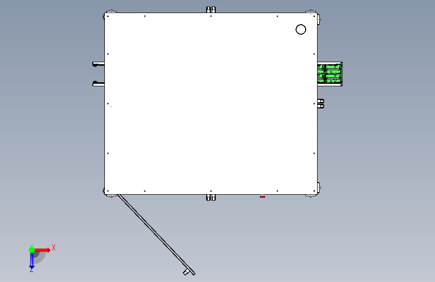 PCB板类工件自动下料机 俯视图