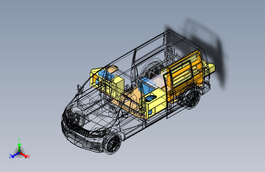 厢型车露营内饰1