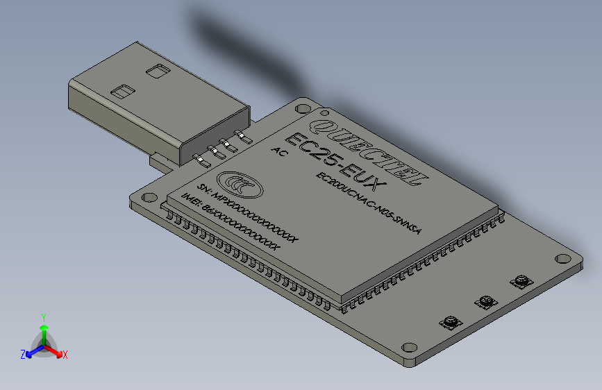 移远EC25-EUX USB加密狗