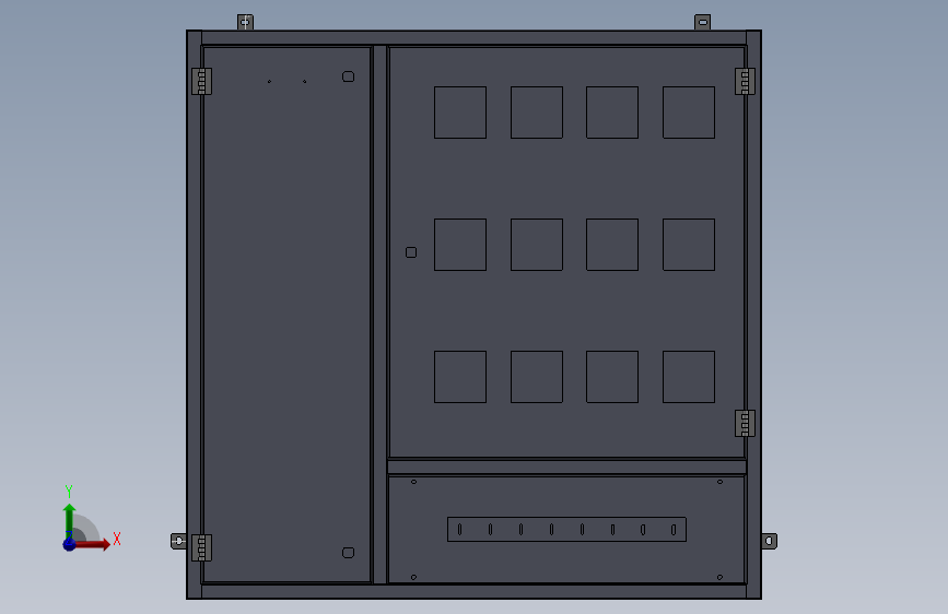 电控柜、配电箱、钣金、10位-电表箱钣金机箱