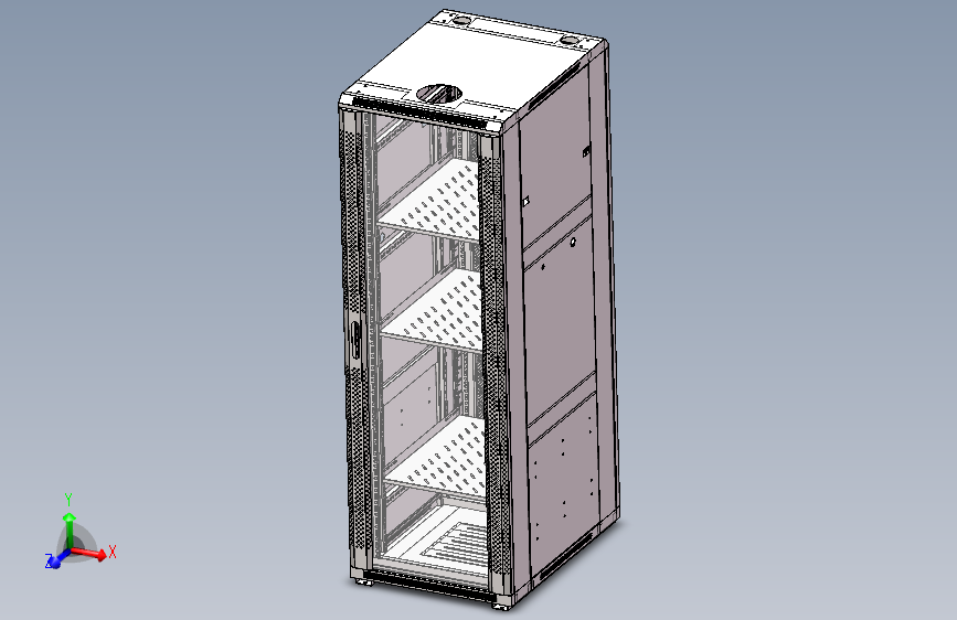 电控柜、配电箱、钣金、37U网络机柜600x800x1800机柜钣金机箱