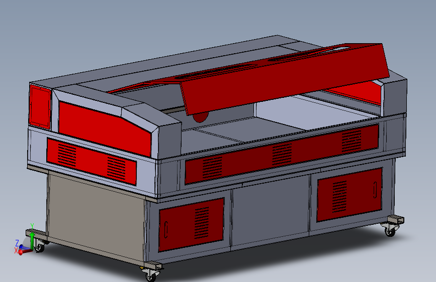 电控柜、配电箱、钣金、激光雕刻机 1600X800X50_80W钣金