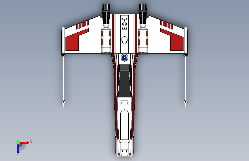 A2003758-星球大战 X翼 俯视图