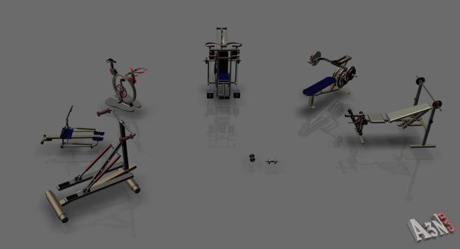 A2003859-健身房的健身设施