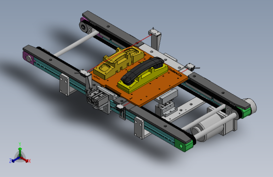 基于铝型材的双列皮带输送机