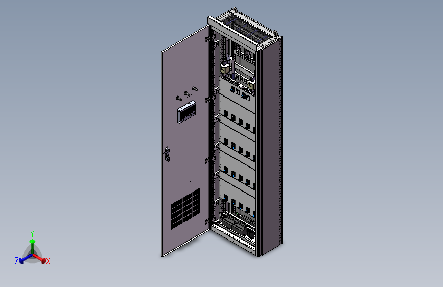 列头柜40回路600×300配置微型断路器