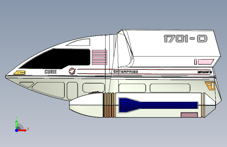B2003794-星际迷航 6 型穿梭机 - 03 号居里号穿梭机