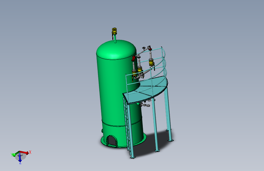 化工设备、氧气接收器罐橇-