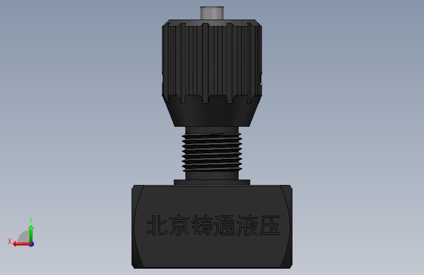 DV8 节流截止阀.SLDPRT 背面视图