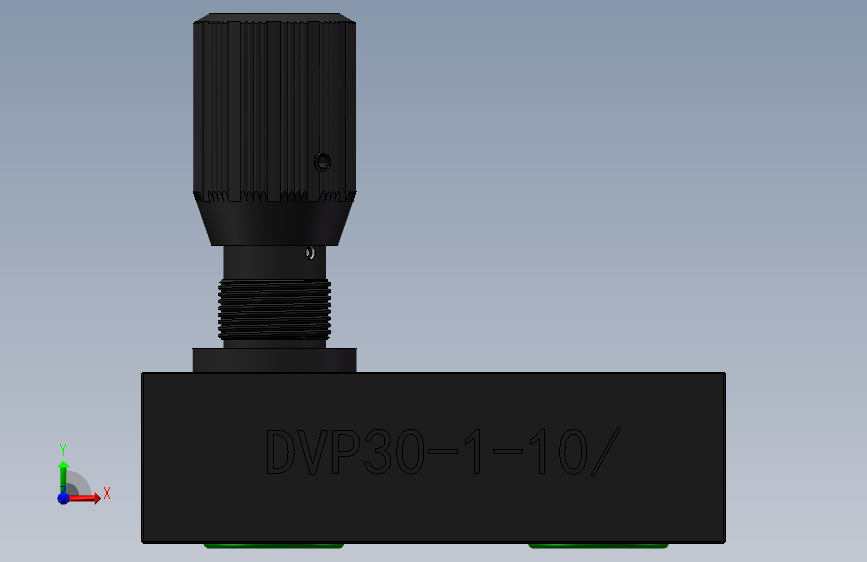 DVP30 节流截止阀.SLDPRT 正面视图